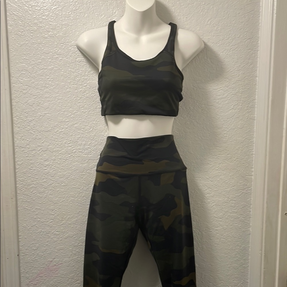 Victoria Secret “Pink” Camo Print Sports Bra and Leggings Set